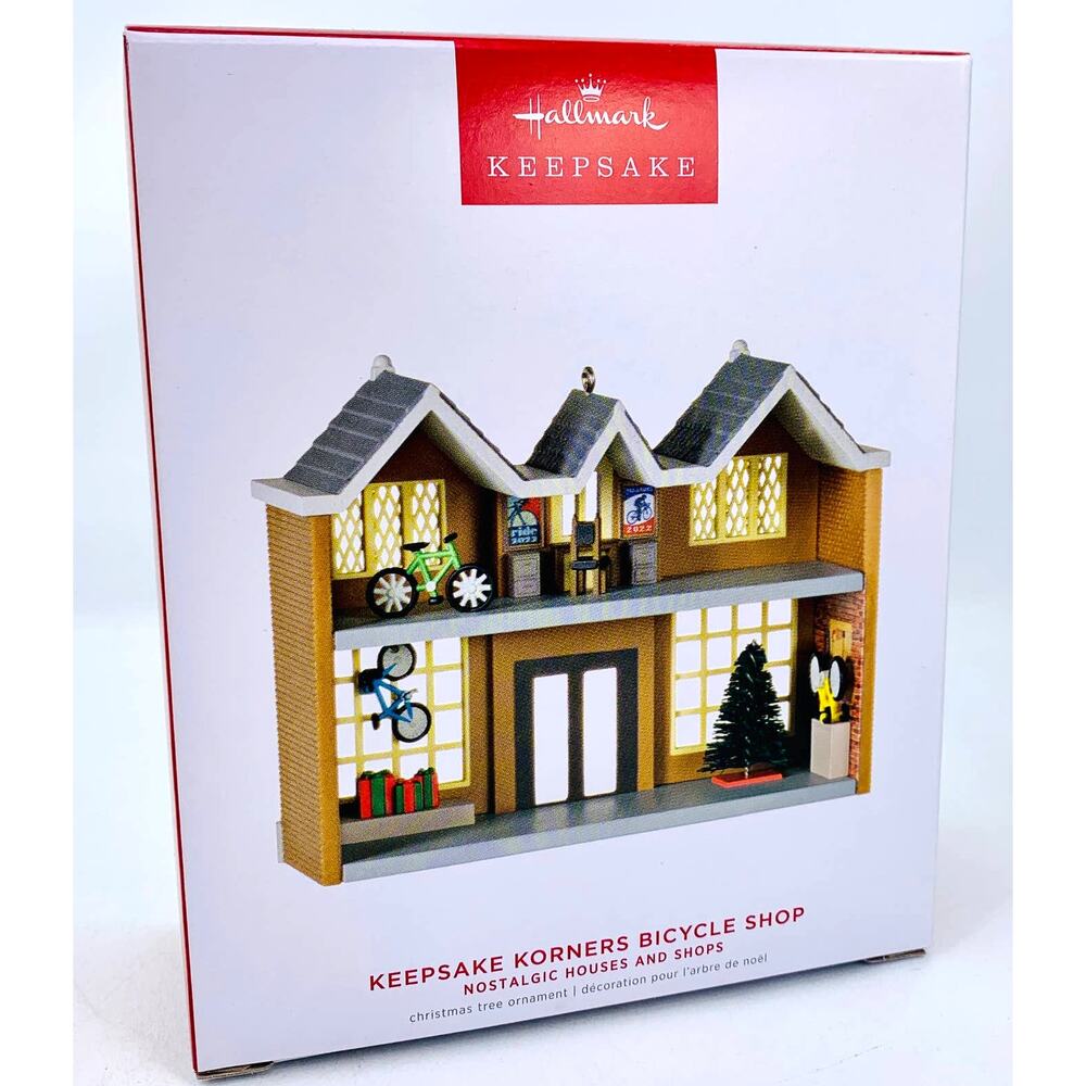 Hallmark Bicycle Shop Keepsake Ornament 2022 Nostalgic Houses & Shops #39‎ New